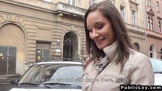 Sexy Czech bartender fucks for cash porn video